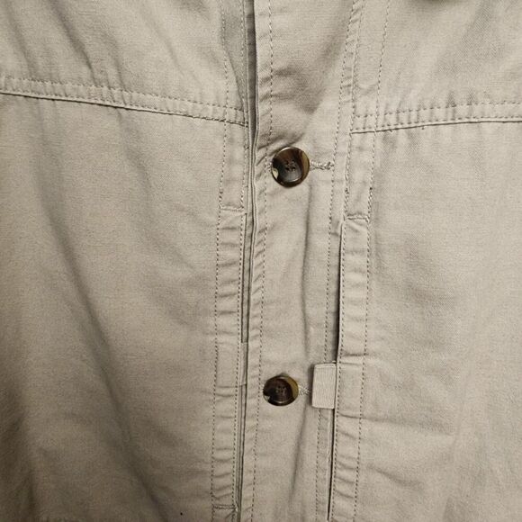 Cabela's 100% Cotton Buttoned Outdoor Jacket Size Large Corduroy Collar & Cuff - Picture 7 of 10